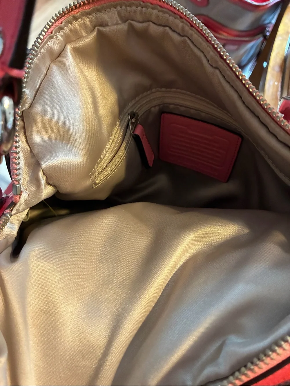 Coach Pink Leather Kristin Shoulder Bag with Silver Hardware